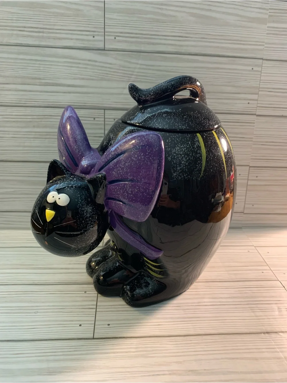Halloween Black Cat Cookie Jar